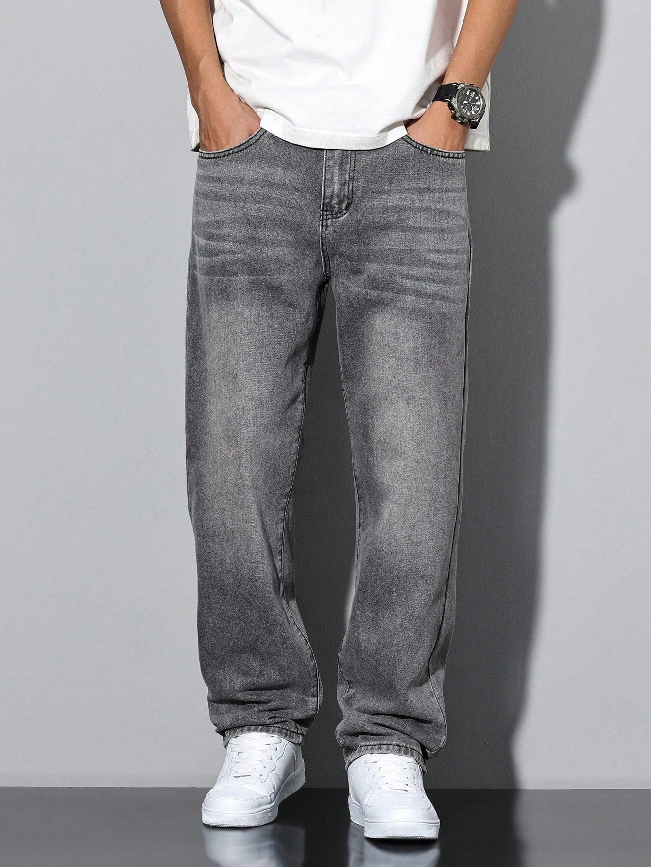 Lars | Casual washed men's jeans with straight legs
