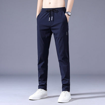 Lars | Slim-fit elasticated men's joggers in solid colour