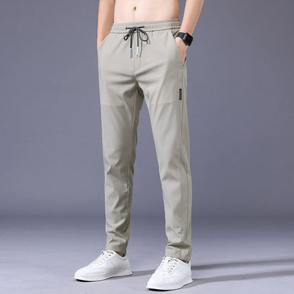 Lars | Slim-fit elasticated men's joggers in solid colour
