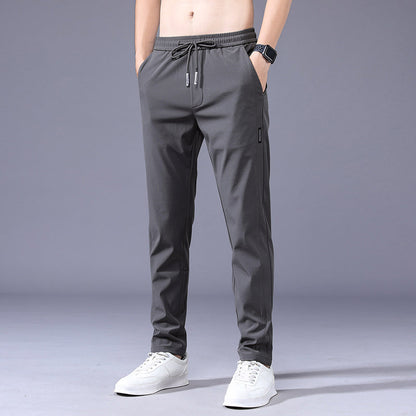 Lars | Slim-fit elasticated men's joggers in solid colour
