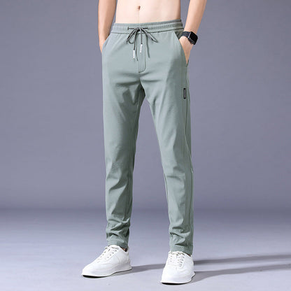 Lars | Slim-fit elasticated men's joggers in solid colour