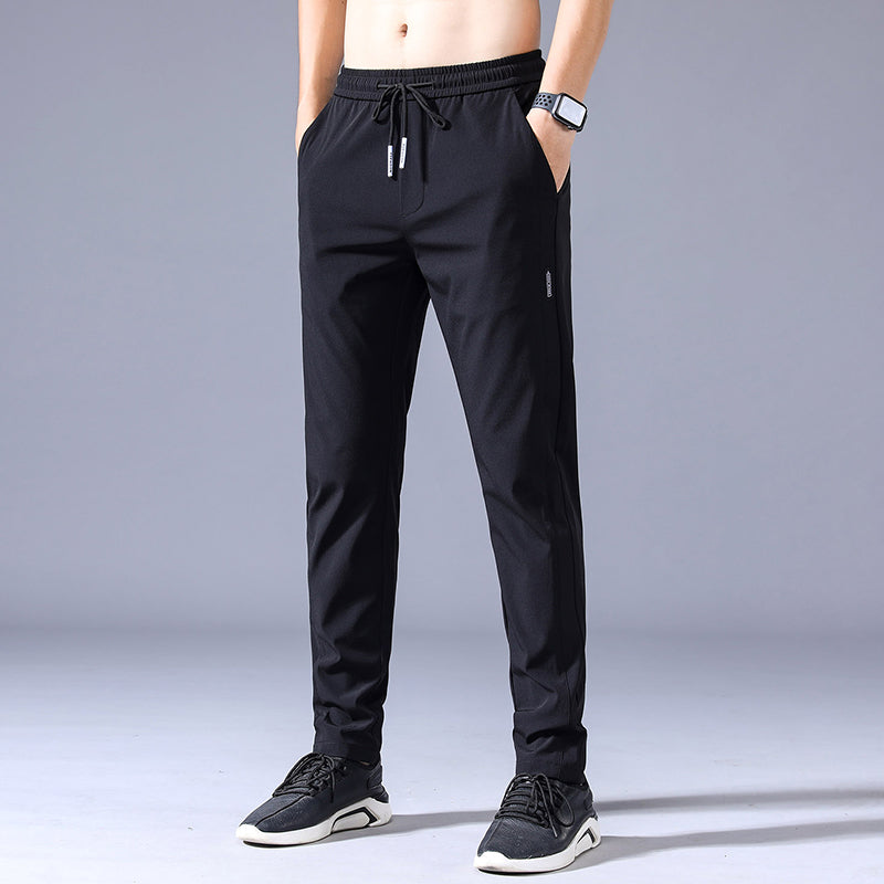 Lars | Slim-fit elasticated men's joggers in solid colour