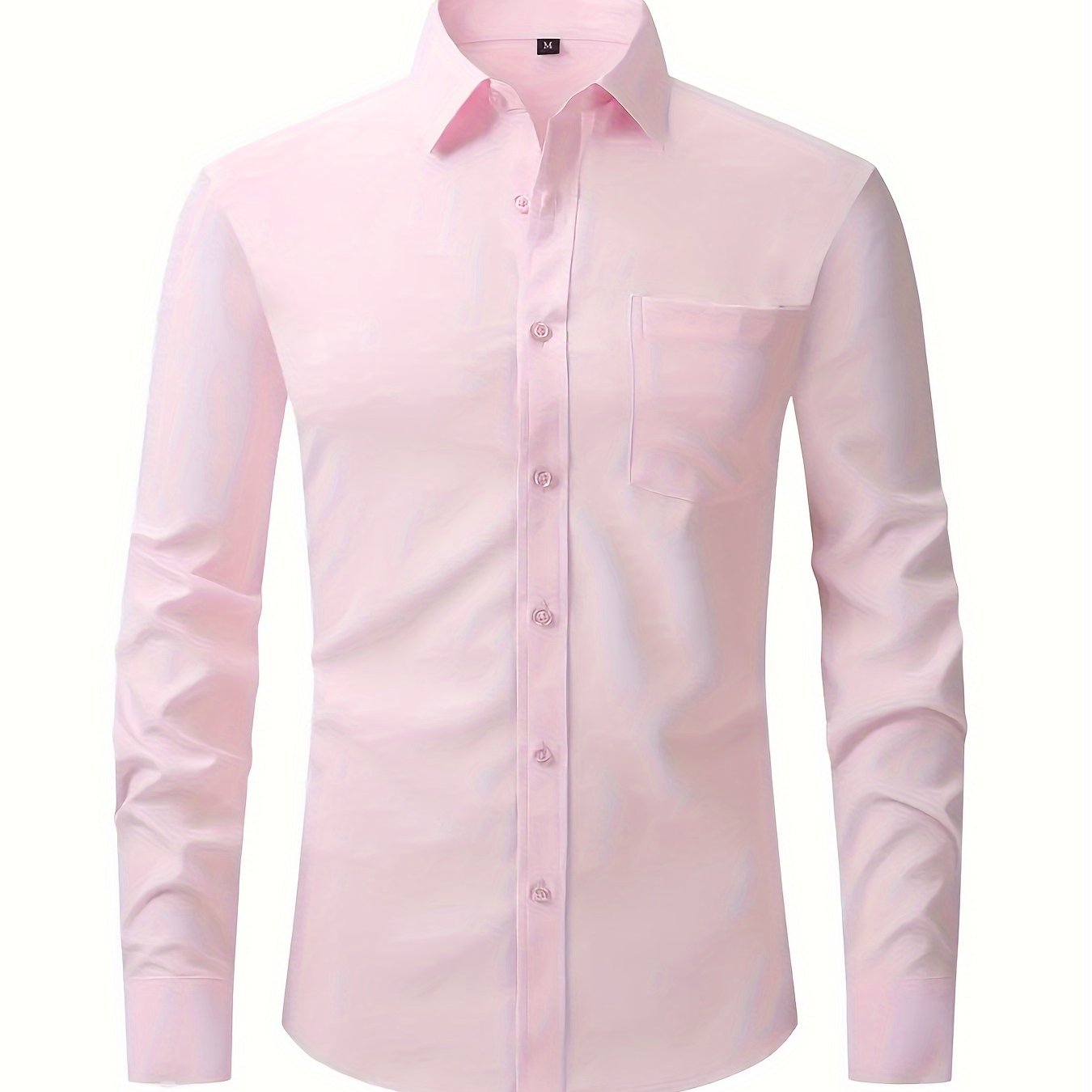 Lars | Plain shirt with notch collar and long sleeves