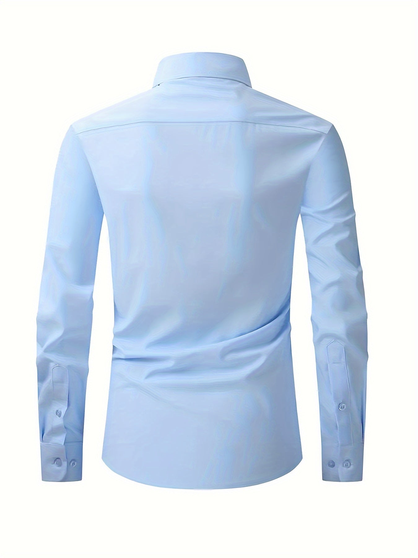 Lars | Plain shirt with notch collar and long sleeves