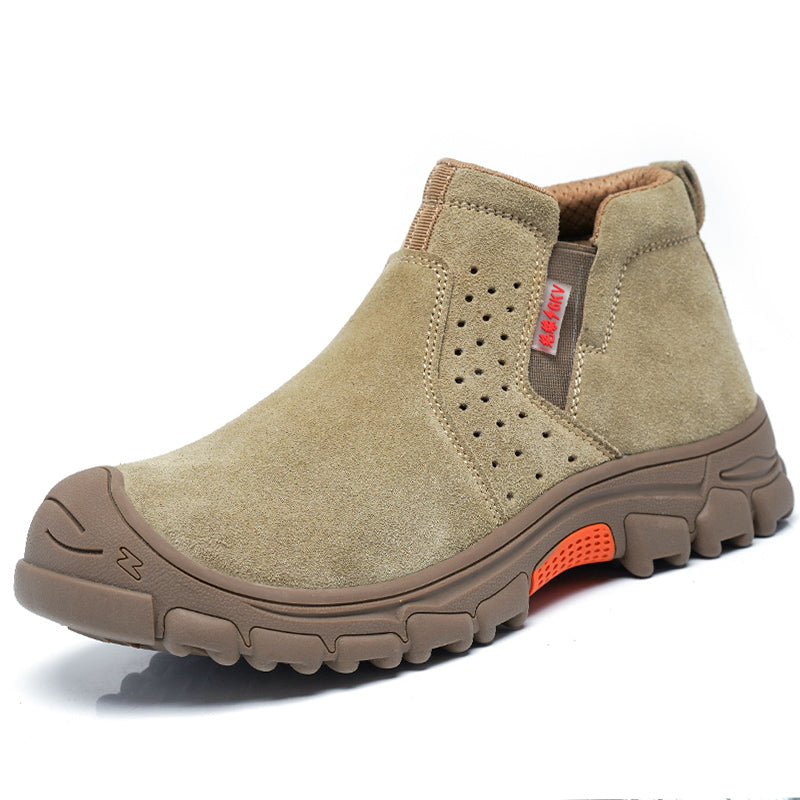 Lars | Lightweight Waterproof Khaki Safety Shoes