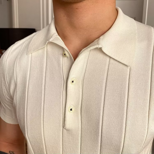 Lars | Ribbed Cotton Polo