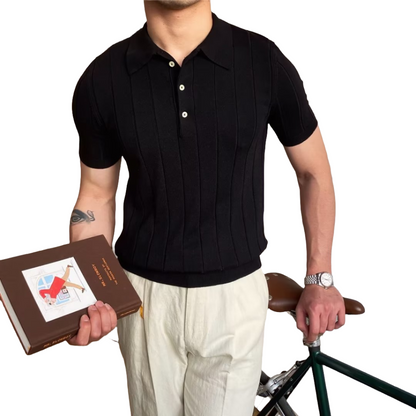Lars | Ribbed Cotton Polo