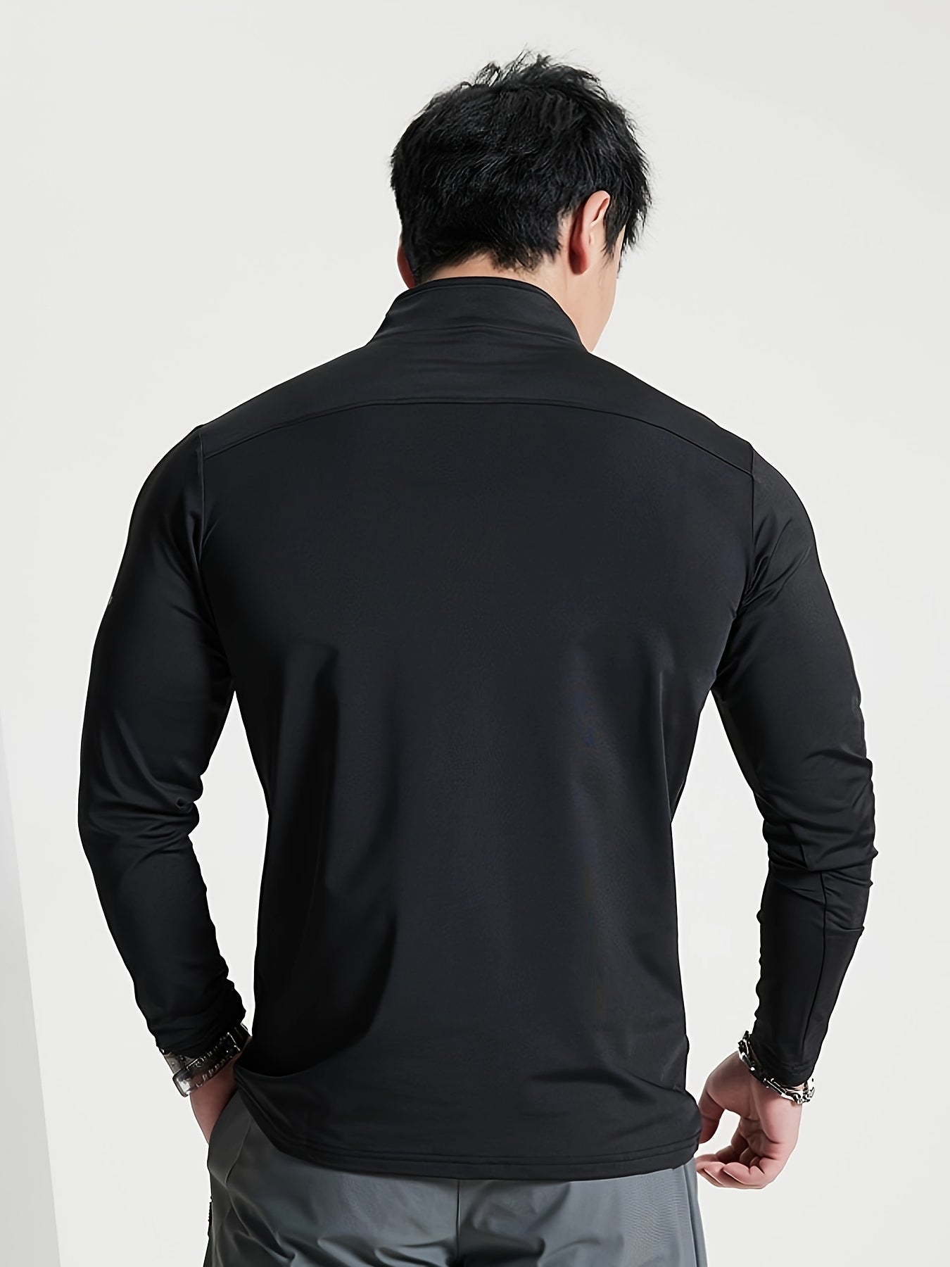 Lars | Slim-fit henley shirt with half zip and long sleeves