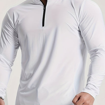 Lars | Slim-fit henley shirt with half zip and long sleeves
