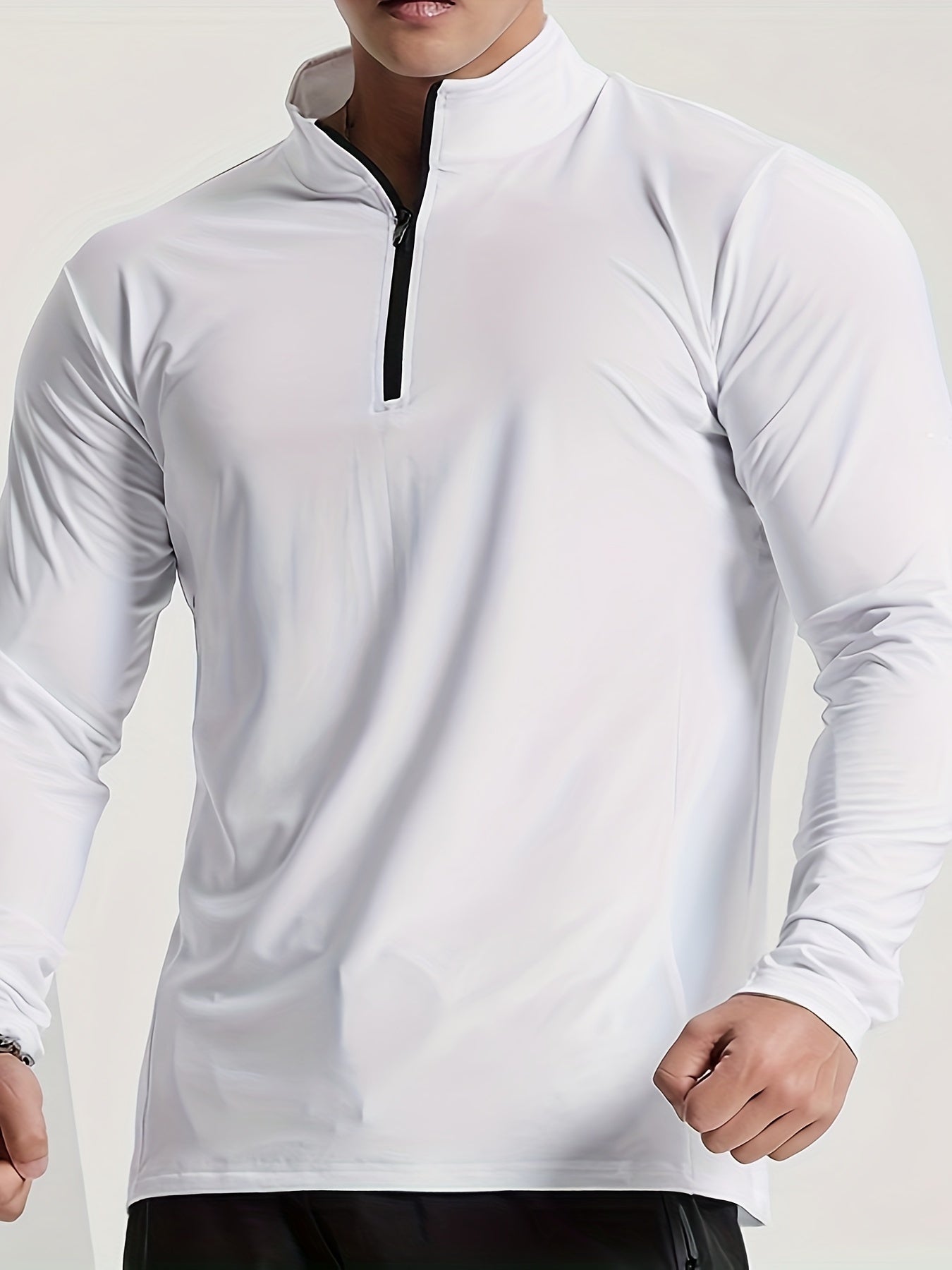 Lars | Slim-fit henley shirt with half zip and long sleeves