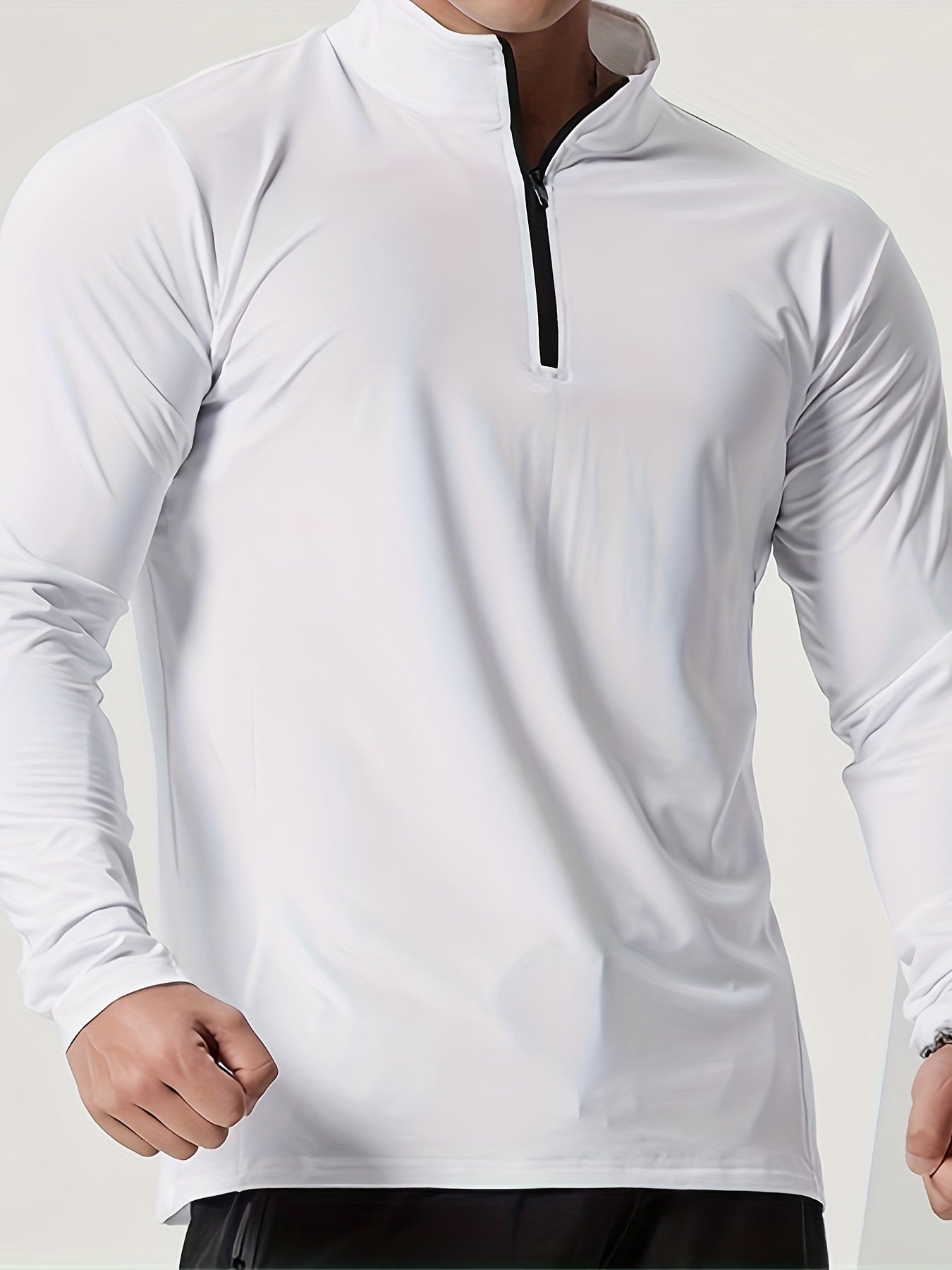 Lars | Slim-fit henley shirt with half zip and long sleeves