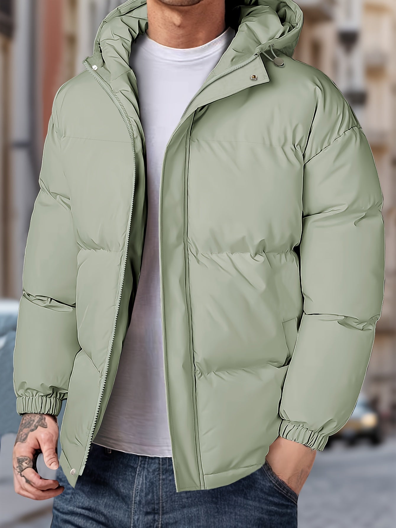Lars | Warm windproof men's winter jacket with hood