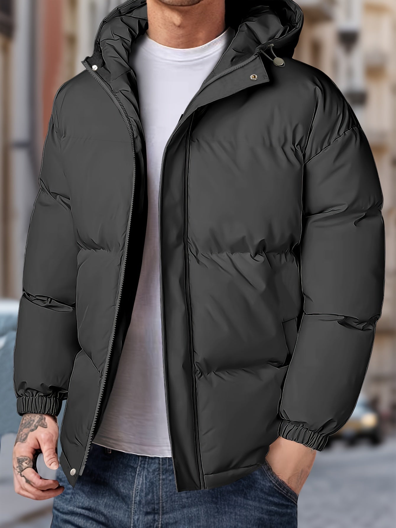 Lars | Warm windproof men's winter jacket with hood