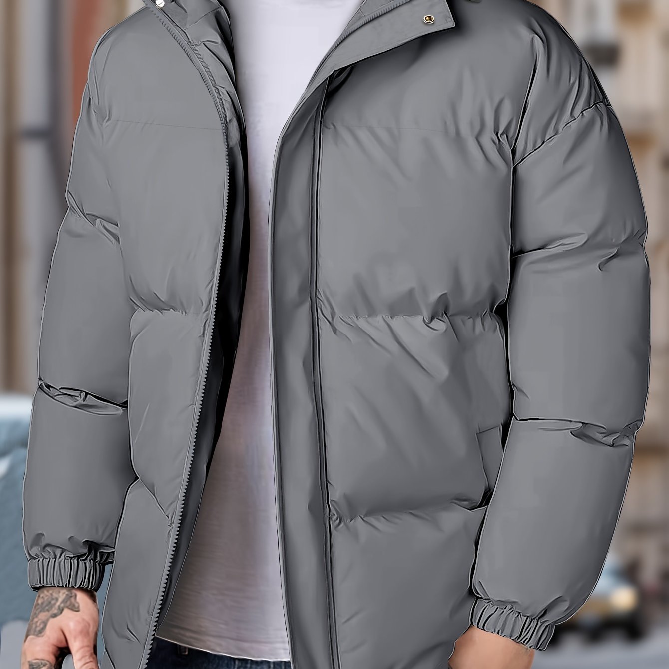 Lars | Warm windproof men's winter jacket with hood