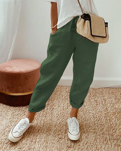 Laura | Cotton and Linen Trousers
