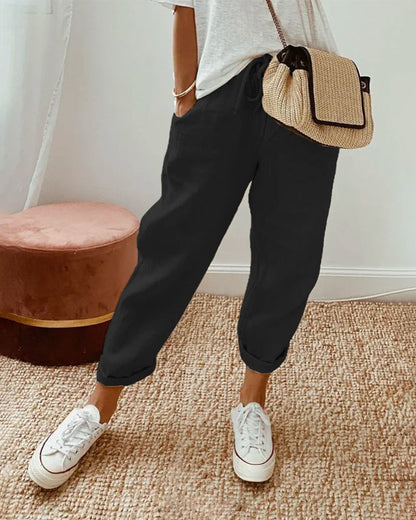 Laura | Cotton and Linen Trousers