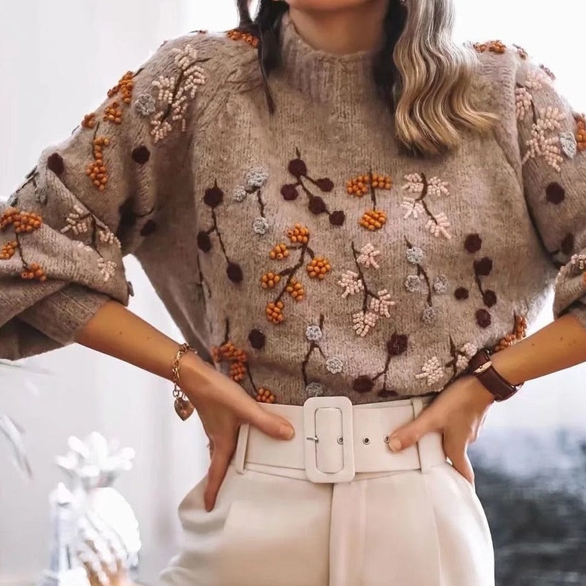 Lely | Comfortable Soft Jumper for Women with Autumn Print