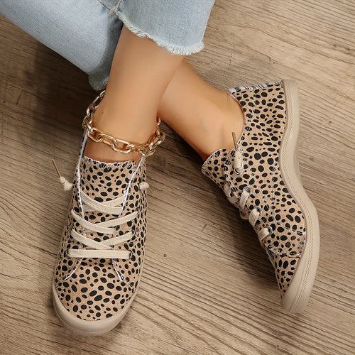 Leopard | Leopard Print Women's Low-Top Sneakers