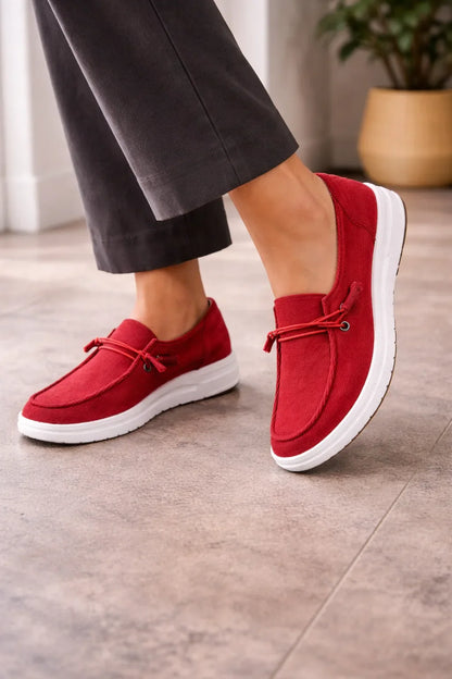 Loafers with Platform and Ribbed Texture