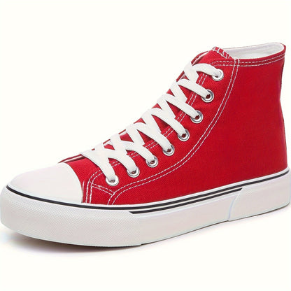 Lotte | Casual canvas sneakers in solid colour with rubber sole