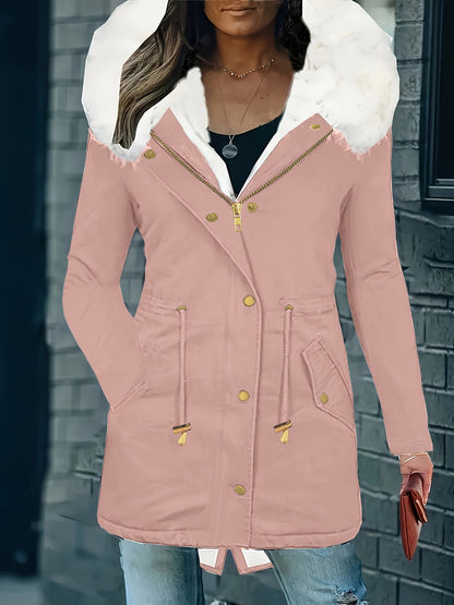 Lotte | Casual jacket with hood and faux fur