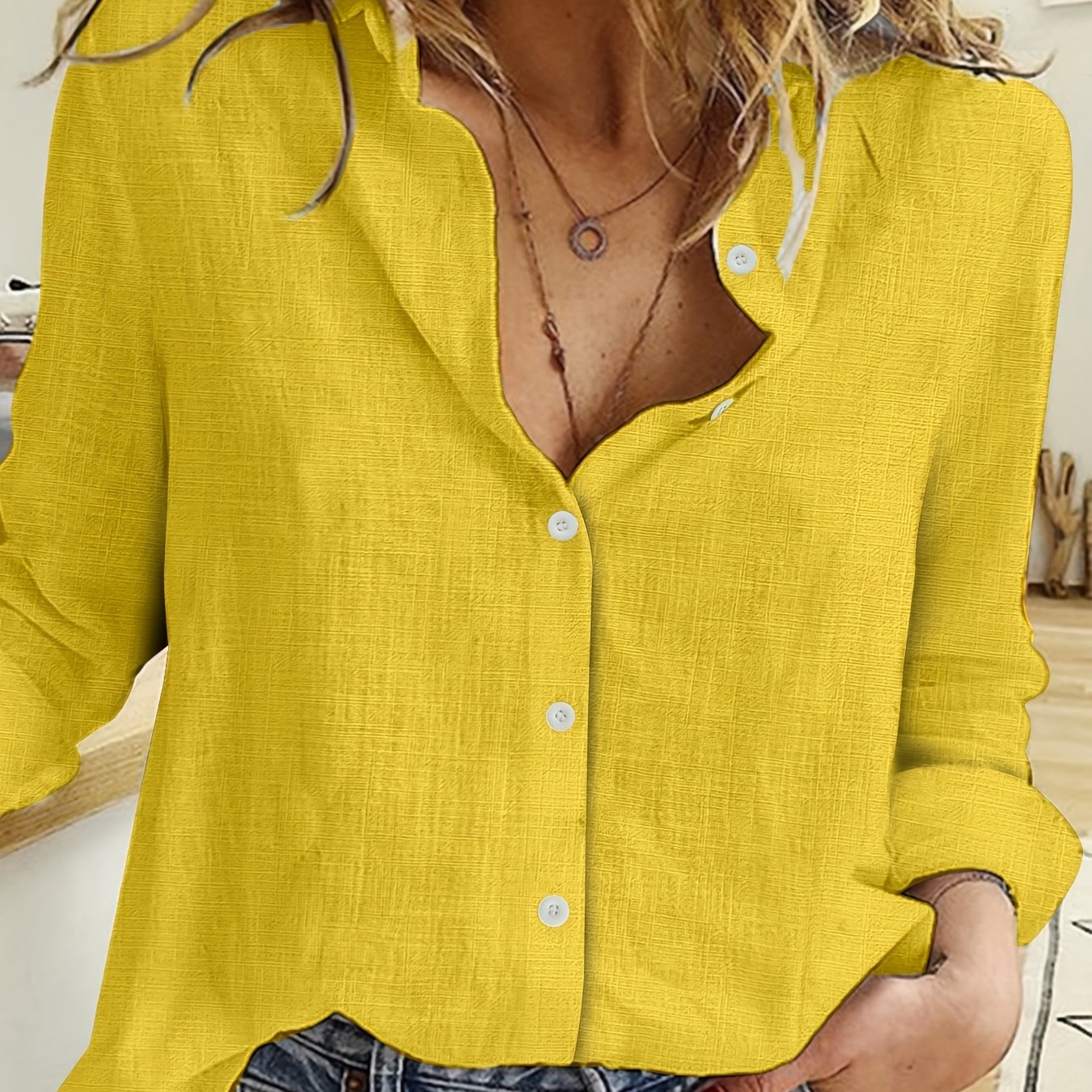 Lotte | Casual linen shirt with long sleeves