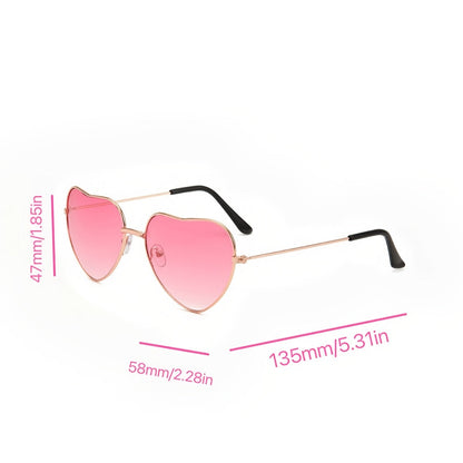 Lotte | Chic Pink Heart-Shaped Fashion Glasses