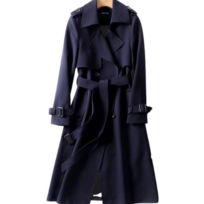 Lotte | Elegant long ladies' coat with double buttons