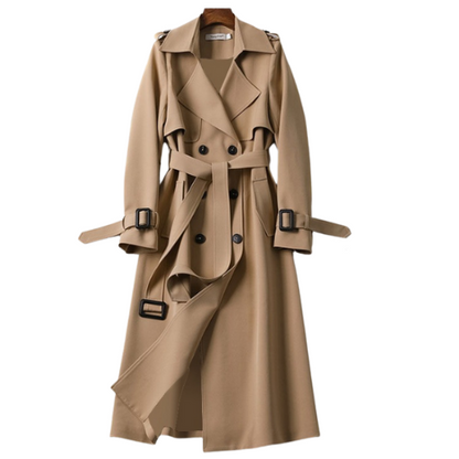 Lotte | Elegant long ladies' coat with double buttons