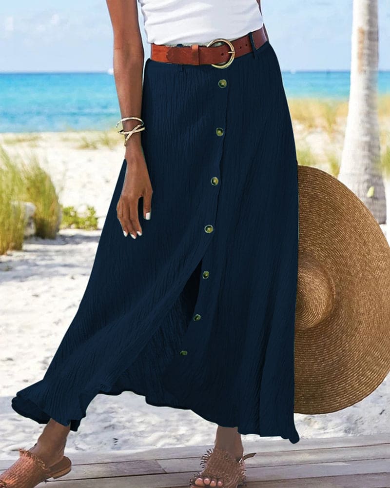 Lotte | Elegant Long Skirt in Solid Colour