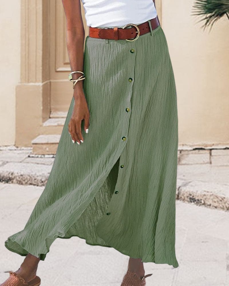Lotte | Elegant Long Skirt in Solid Colour