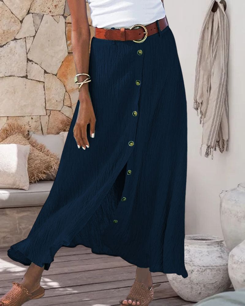 Lotte | Elegant Long Skirt in Solid Colour
