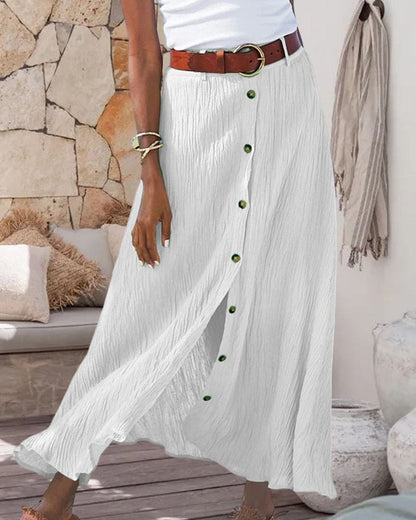 Lotte | Elegant Long Skirt in Solid Colour
