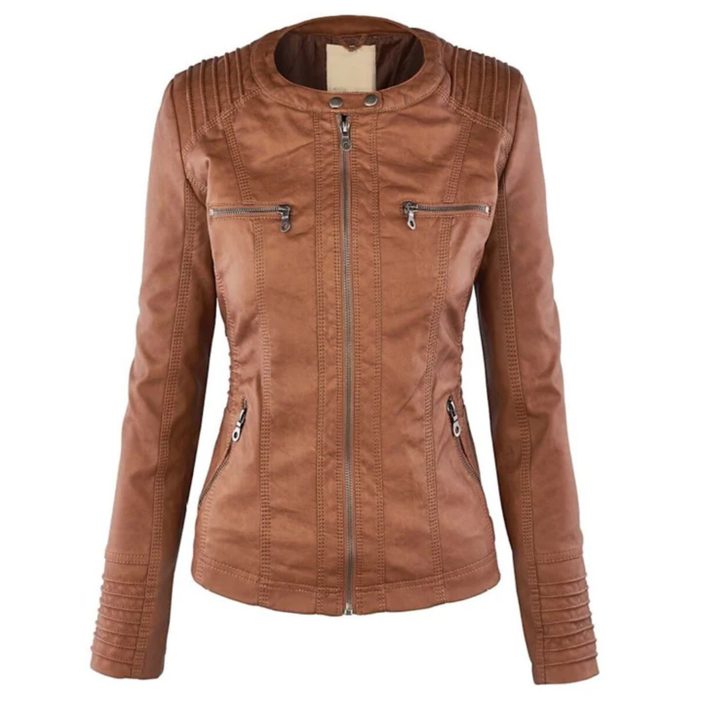 Lotte | Elegant leather women's jacket with hood