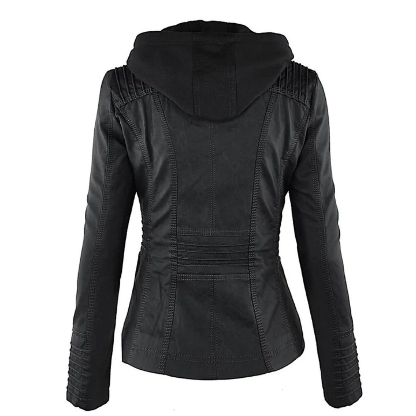 Lotte | Elegant leather women's jacket with hood
