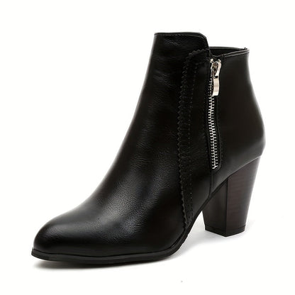 Lotte | Ankle Boots with Round Toe and Chunky Heel