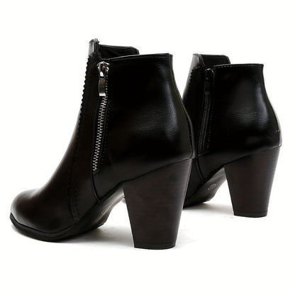 Lotte | Ankle Boots with Round Toe and Chunky Heel