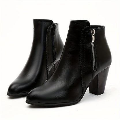 Lotte | Ankle Boots with Round Toe and Chunky Heel
