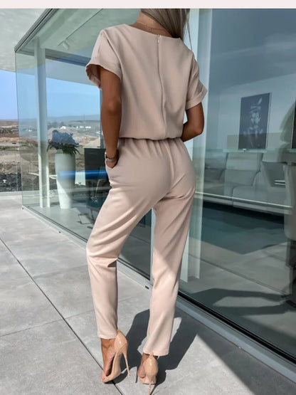 Lotte | Jumpsuit with Short Sleeves and Belt