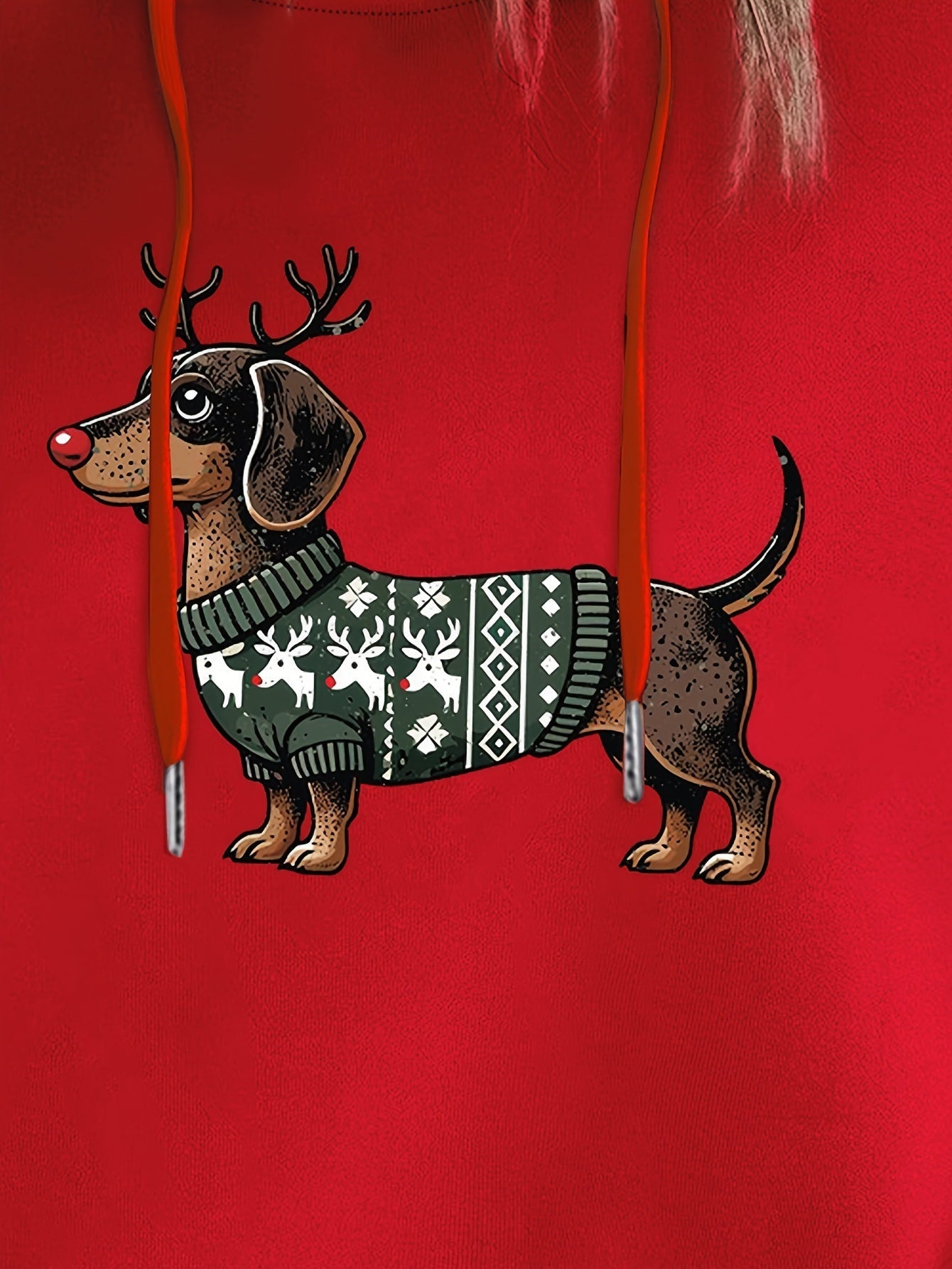 Lotte | Cute Christmas Hoodie with Dachshund Print