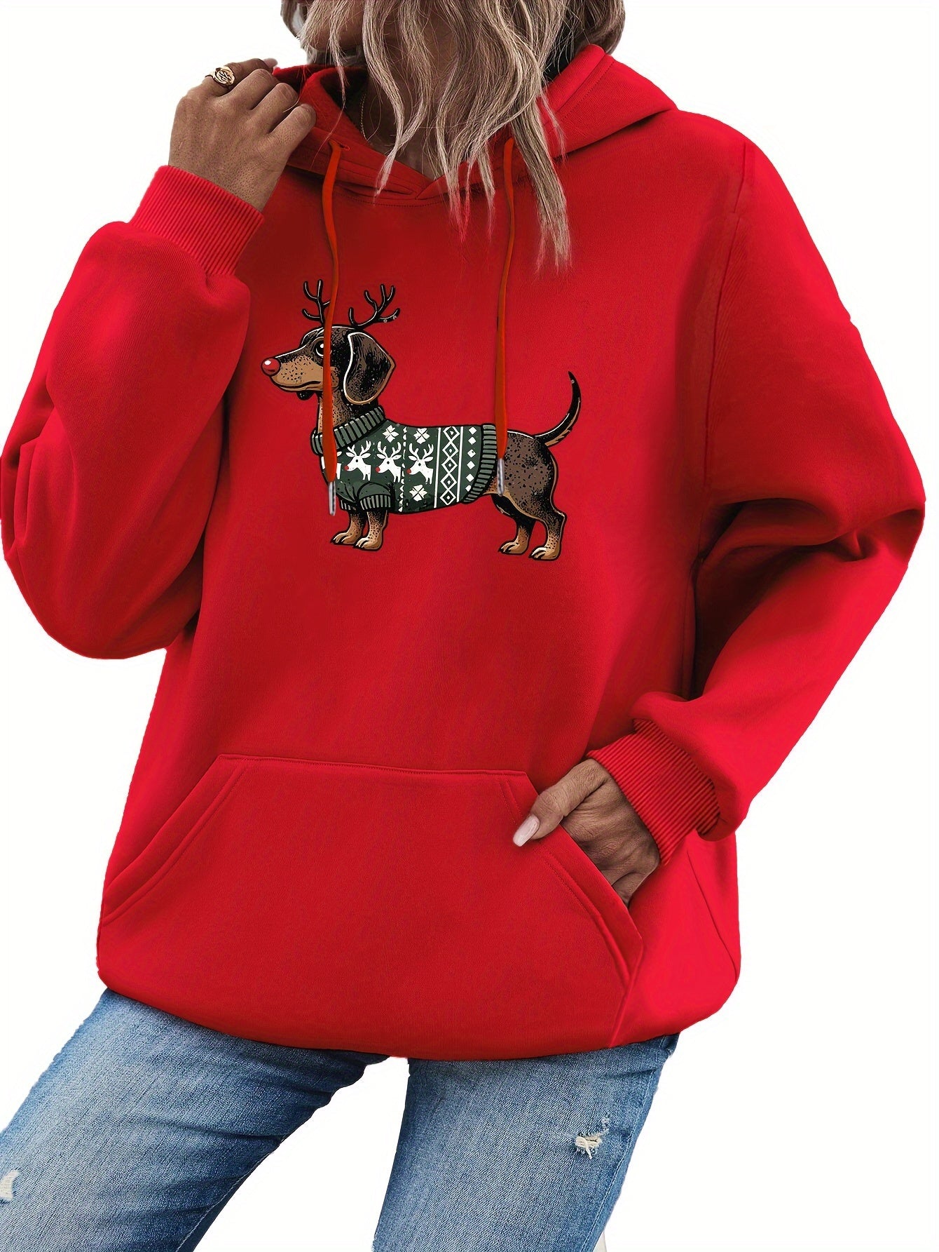 Lotte | Cute Christmas Hoodie with Dachshund Print