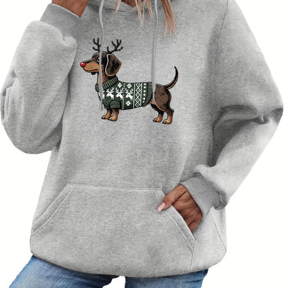 Lotte | Cute Christmas Hoodie with Dachshund Print