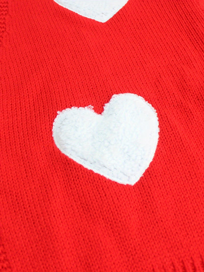 Lotte | Cardigan with Heart Pattern and Open Front
