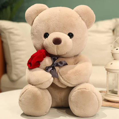 Lotte | Soft Teddy Bear Cuddle Toy with Roses