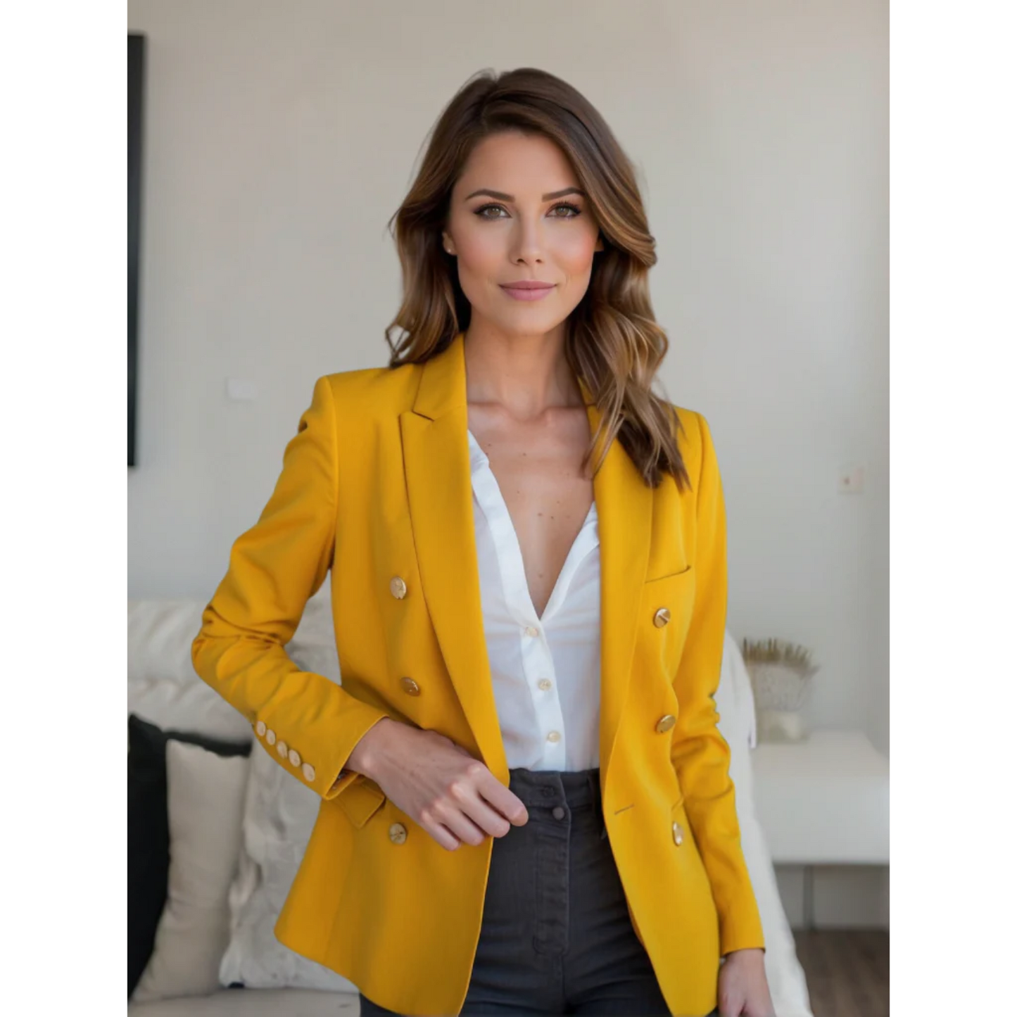 Louise | Comfortable blazer with cotton buttons