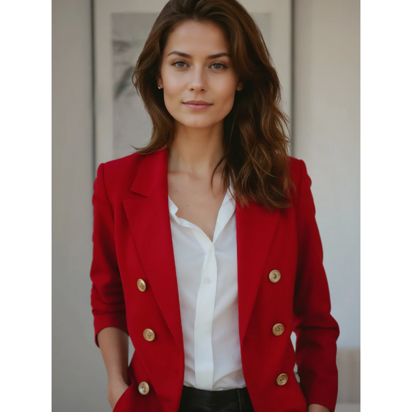 Louise | Comfortable blazer with cotton buttons