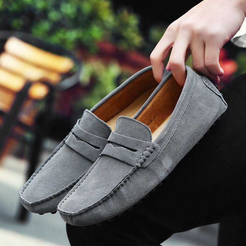 Luca | Slip-resistant Italian men's slip-on loafers made of suede and rubber