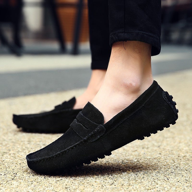 Luca | Slip-resistant Italian men's slip-on loafers made of suede and rubber