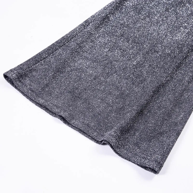 Luna | Stylish Women's High-Waisted Trousers with Glitter
