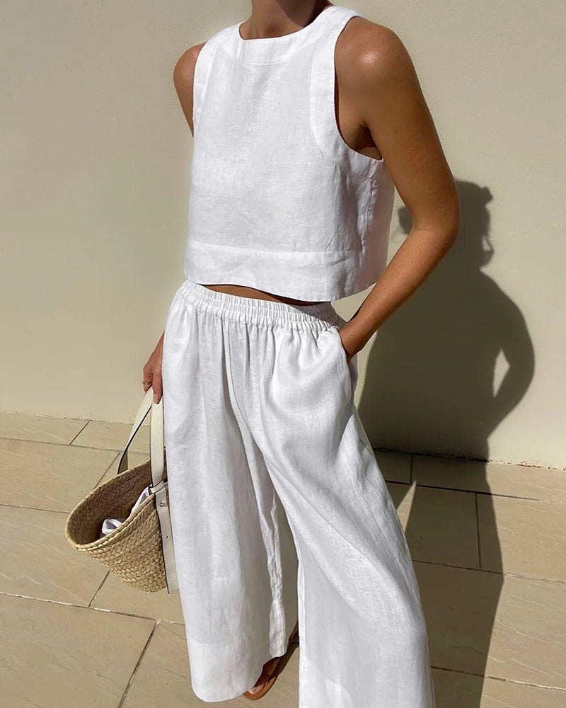 Luna | Two-Piece Linen Set for Women